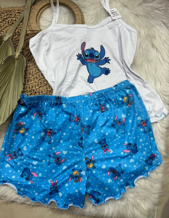 imagem PIJAMA DE SUED ESTAMPADO 3005p danca poa azul