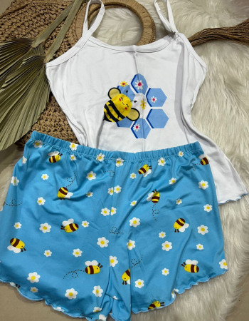 imagem PIJAMA DE SUED ESTAMPADO 3005p ABELHA