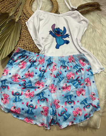 imagem PIJAMA DE SUED ESTAMPADO 3005p AZUL CLARO ESTRELA