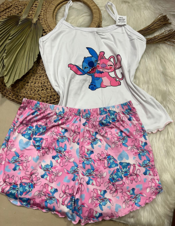 imagem PIJAMA DE SUED ESTAMPADO 3005p ROSA E AZUL CASAL