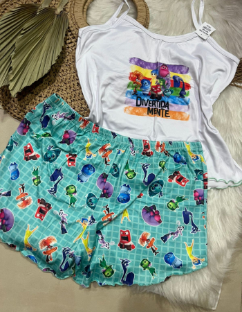 imagem PIJAMA DE SUED ESTAMPADO 3005p VERDE ALEGRE