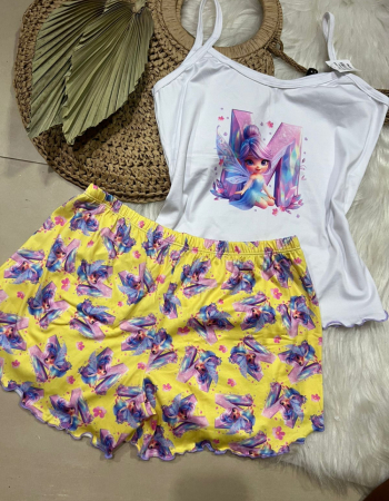 imagem PIJAMA DE SUED ESTAMPADO 3005p AMARELO FADA