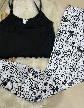 imagem PIJAMA BLOGUERINHA 000694 BRANCO COCO