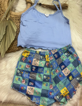 imagem PIJAMA BLOGUERINHA SLIM G70 VERDE QUADRADO