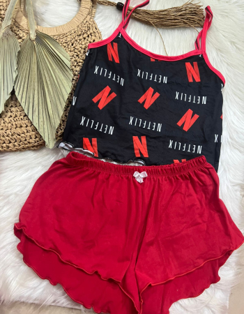 imagem PIJAMA BLOGUERINHA SLIM G70 VERMELHO