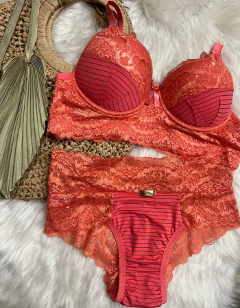 imagem CONJUNTO GG 29762 laranja REF:0008