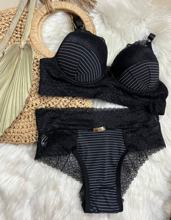 imagem CONJUNTO GG 29762 preto REF:0008