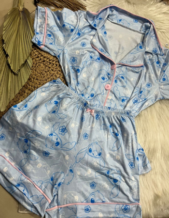 imagem PIJAMA AMERICANO SUED AZUL 620020 000663