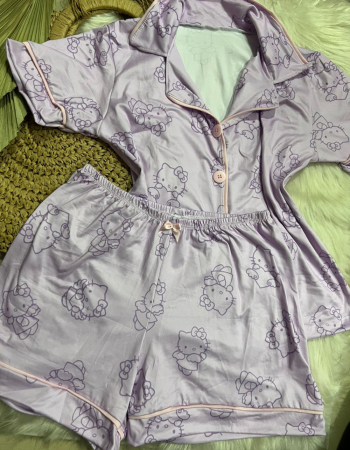 imagem PIJAMA AMERICANO SUED LILAS 620020 000663