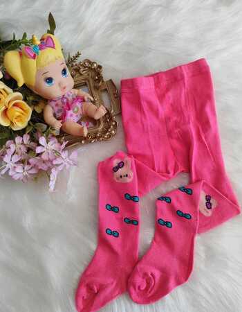 imagem MEIA CALÇA INFANTIL PINK COELHO