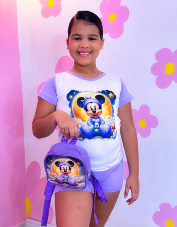 imagem PIJAMA BOLSINHA INFANTIL FEMININO LILAS