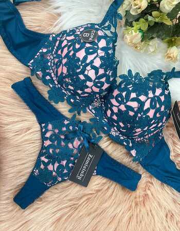 imagem CONJUNTO GLAMOUR REF 08274 VERDE COM ROSE