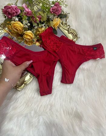 imagem CALCINHA FIO DUPLO COM RENDA 1022 VERMELHO
