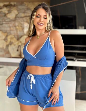 imagem PIJAMA AMERICANO 669 SUED COM GOLA E TOPER AZUL 