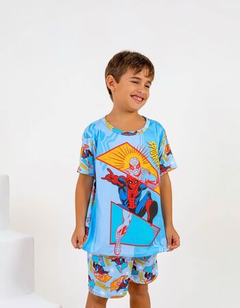 imagem ACOMPANHA TAPA OLHO PIJAMA INFANTIL MASCULINO SUED 772 AMARELO SOL