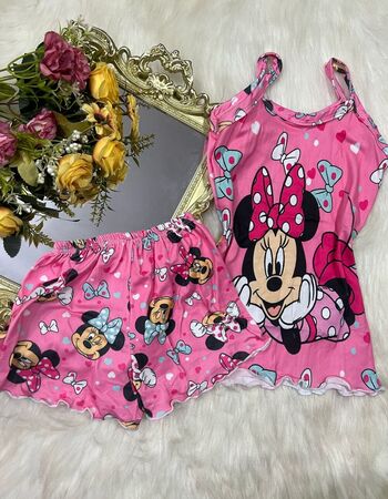 imagem PIJAMA INFANTIL FEMININO SUED 704 ROSA LACO