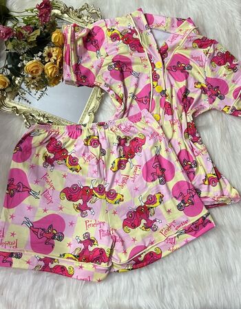 imagem PIJAMA AMERICANO SUED COM MANGA 641 CHARME
