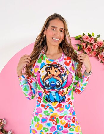 imagem PIJAMA  ADULTO INVERNO 615 FLORES CORES