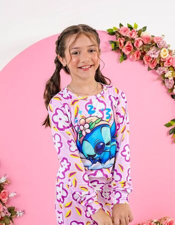 imagem PIJAMA INFANTIL FEMININO SUED 715 ROSA PIPOCA