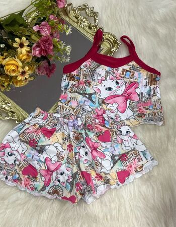 imagem PIJAMA INFANTIL FEMININO SUED 703 CAT LACO