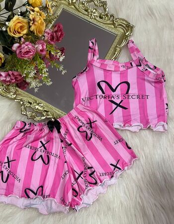 imagem PIJAMA INFANTIL FEMININO SUED 703 LISTRAS ROSA