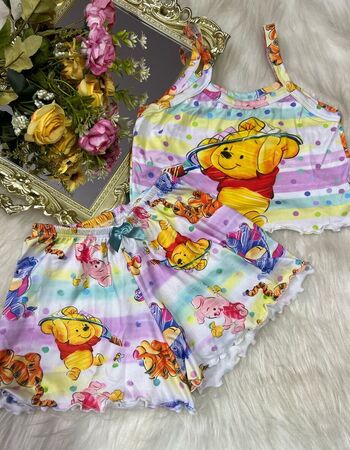 imagem PIJAMA INFANTIL FEMININO SUED 703 MEL LISTRAS