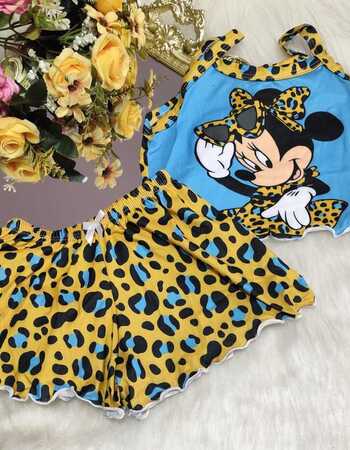 imagem PIJAMA INFANTIL FEMININO SUED 703 MINIE AZUL