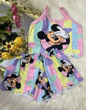 imagem PIJAMA INFANTIL FEMININO SUED 703 ARCO IRIS CORACAO