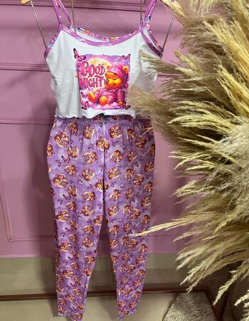 imagem PIJAMA BLOGUERINHA ADULTO CALÇA 3006 DORMINDO