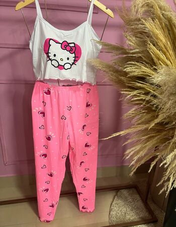 imagem PIJAMA BLOGUERINHA ADULTO CALÇA 3006 CACT CORACAO