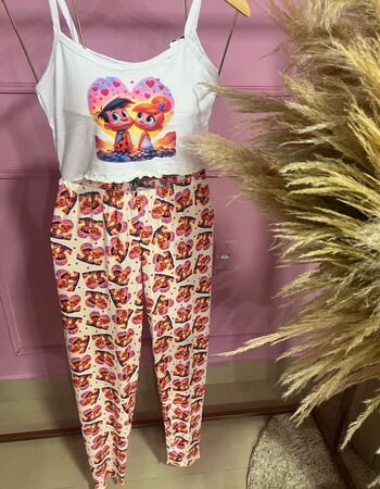 imagem PIJAMA BLOGUERINHA ADULTO CALÇA 3006 CASAL