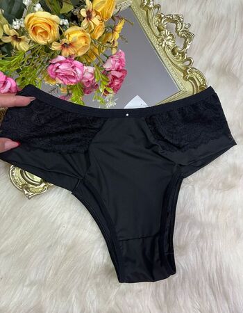 imagem CALCINHA  PLUS003 RENDA LATERAL PRETO
