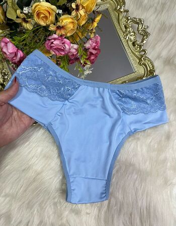 imagem CALCINHA  PLUS003 RENDA LATERAL AZUL BEBE
