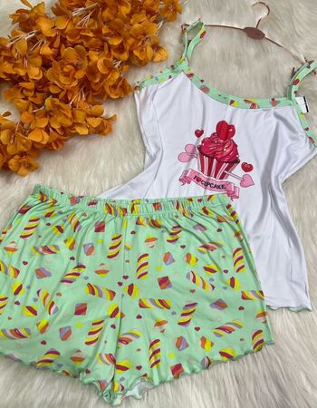 imagem PIJAMA DE SUED ESTAMPADO 3005 BOLINHO