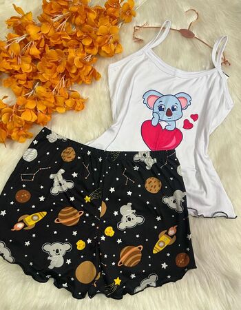 imagem PIJAMA DE SUED ESTAMPADO 3005 COALA CORACAO