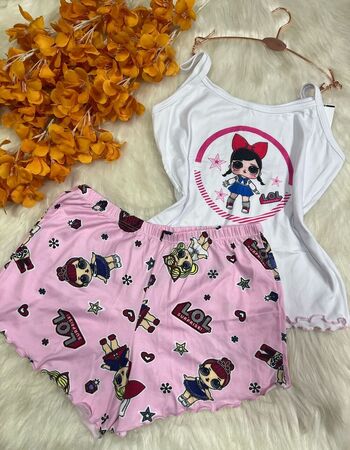 imagem PIJAMA DE SUED ESTAMPADO 3005 ROSE BONECAS