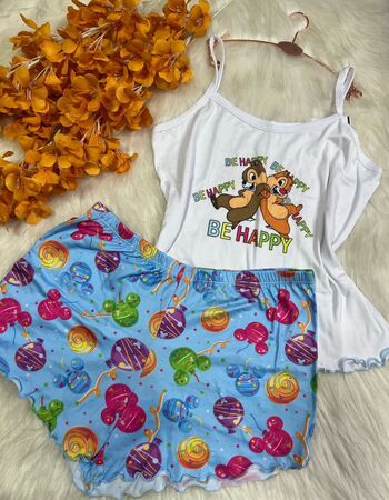 imagem PIJAMA DE SUED ESTAMPADO 3005 ESQUILOS BALOES DOCE