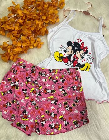 imagem PIJAMA DE SUED ESTAMPADO 3005 PINK SAPATO AMARELO