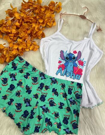 imagem PIJAMA DE SUED ESTAMPADO 3005 VERDE CAMBALHOTA 