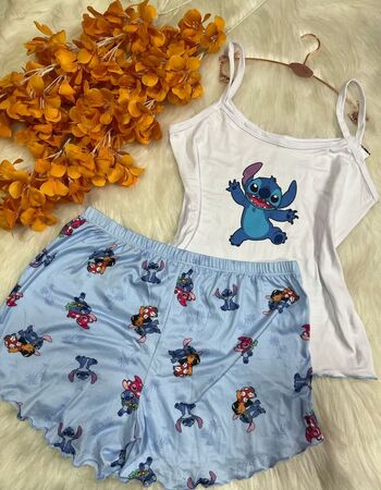 imagem PIJAMA DE SUED ESTAMPADO 3005 AZUL DUPLA