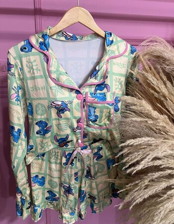 imagem PIJAMA  ADULTO AMERICANO  INVERNO 692 VERDE COM ROSA
