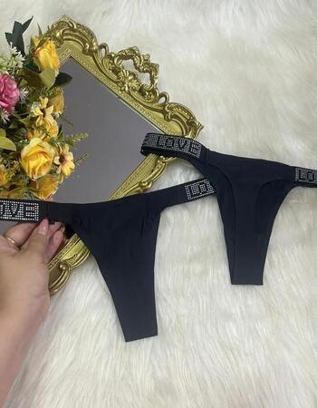 imagem CALCINHA SEM COSTURA  STRAS 4878 PRETO