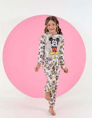 imagem PIJAMA INFANTIL FEMININO SUED 715 CINZA POA