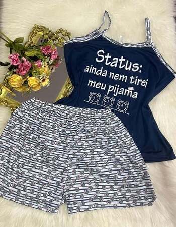 imagem PIJAMA  ALÇA 205 STATUS AZUL