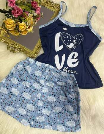 imagem PIJAMA  ALÇA 205 AZUL LOVE