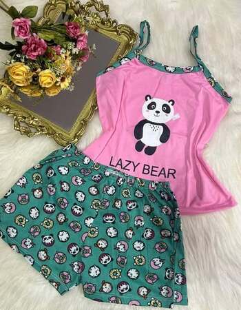imagem PIJAMA  ALÇA 205 PANDA ROSA CLARO