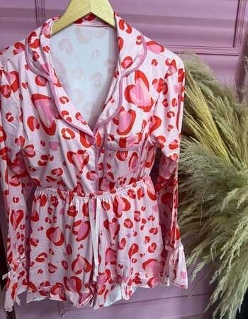 imagem PIJAMA  ADULTO AMERICANO  INVERNO 692 CORACOES ROSA