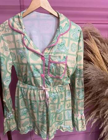 imagem PIJAMA  ADULTO AMERICANO  INVERNO 692 VERDE QUADRADOS 
