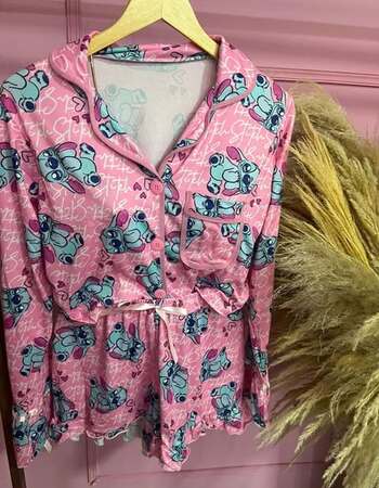 imagem PIJAMA  ADULTO AMERICANO  INVERNO 692 ROSA COM AZUL