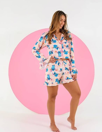 imagem PIJAMA  ADULTO AMERICANO  INVERNO 692 NUDE AZUL